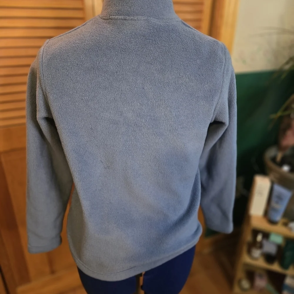 Pappagallo Blue Fleece  with Full-Length Zipper Womens Jacket - Picture 2 of 5